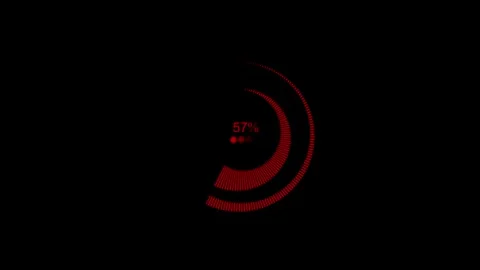 Minimal circular progress indicator showing percent animation Vidéo 336910083