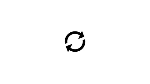 Minimal circular refresh arrow animation on a white black background.Smooth.. 库存影片 341516264