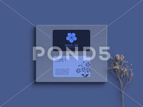 Minimal clean rounded business cards on canvas board realistic mockup templat PSD Template