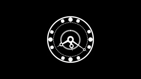 Minimal clock face icon showing a simple time symbol with clean lines and c.. Stock Footage 336886921