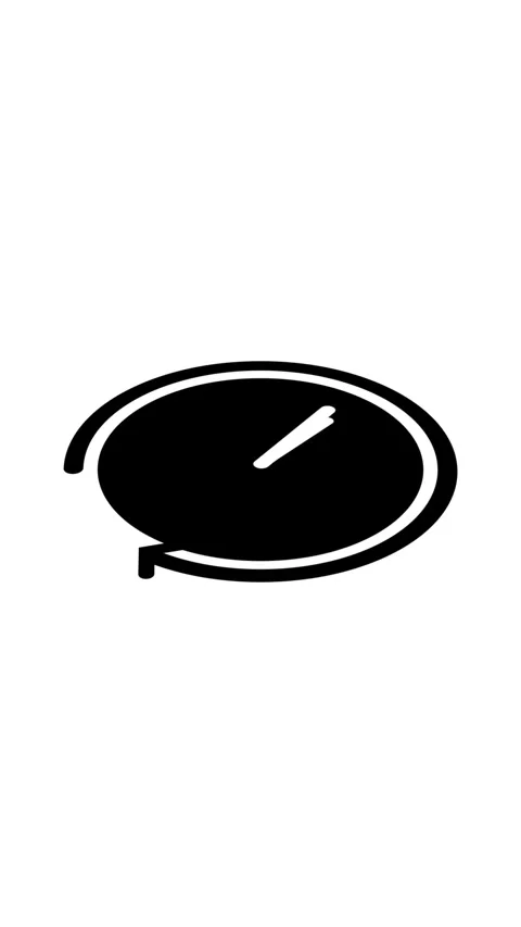 Minimal clock icon on white background animation in vertical video format f.. Stock Footage 344732758
