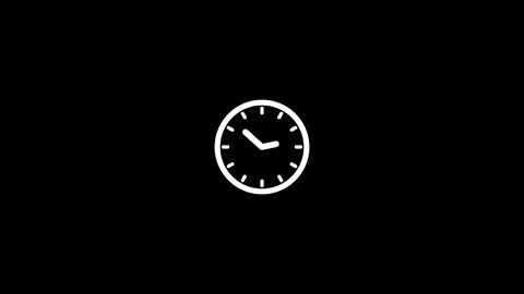 Minimal Clock Showing One Oclock Icon Stock Footage 333154188