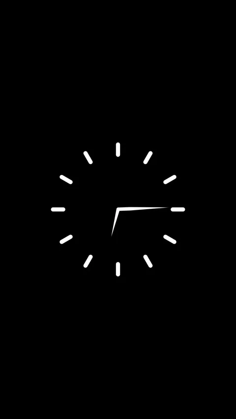 Minimal clock thime animation video Stock Footage 330498534