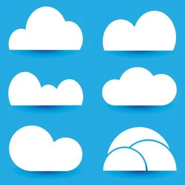 Minimal cloud designs Stock Illustration