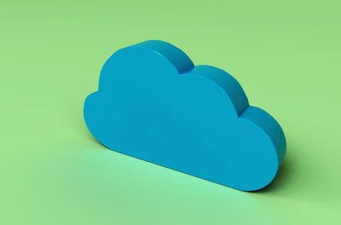 Minimal cloud icon 3d illustration on white background. 스톡 일러스트