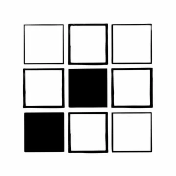 Minimal Color Gradient Squares Composition vector illustration design 35 Stock Illustration