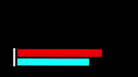 Minimal colorful lower third title bar animation isolated on black background Stock Footage 328587414