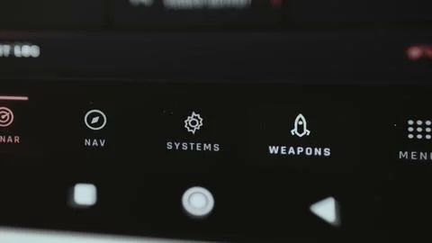 Minimal command menu provides direct access to sonar, navigation, systems Stock Photos