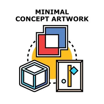 Minimal concept artwork creating abstract design elements Stock Illustration