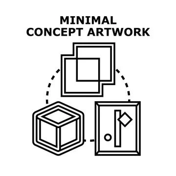 Minimal concept artwork creating abstract design elements Stock Illustration