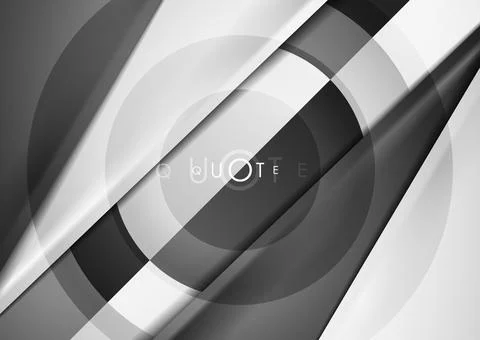 Minimal concept background with abstract black white stripes and circles Stock Illustration