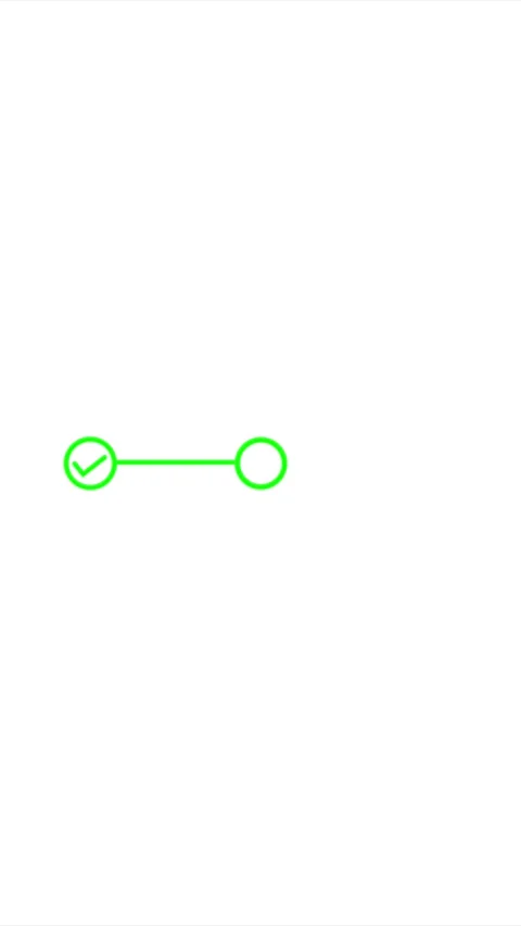 Minimal connected tick successful verification stages onboarding guides, deliver Stock Footage 340574934
