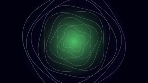 Minimal Contour Lines Blue Glow Motion Background 库存影片 342817691