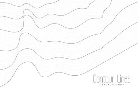 Minimal contour lines wave background Stock Illustration