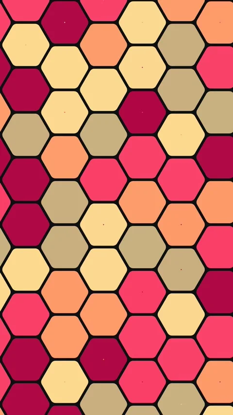Minimal Corporate Circles Hex Mesh Procedural Motion Video Stock Footage 333051262