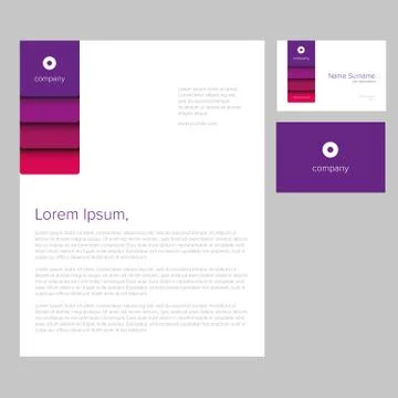 Minimal Corporate Identity template Stock Illustration