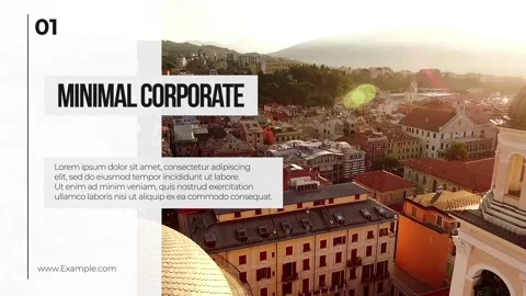Minimal Corporate Slides Overlay After Effects stock