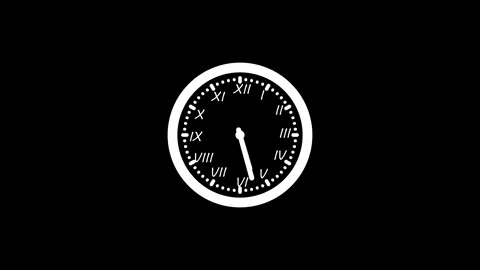 Minimal Countdown Clock Timer Animation for Deadline Reminder and Time Mana.. Stock Footage 337076736