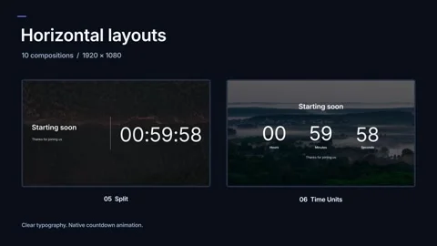 Minimal Countdown Timer After Effects素材