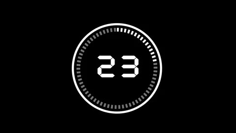 Minimal countdown timer animation from 30 to 0 seconds. 30 second countdown Stock Footage 311557566