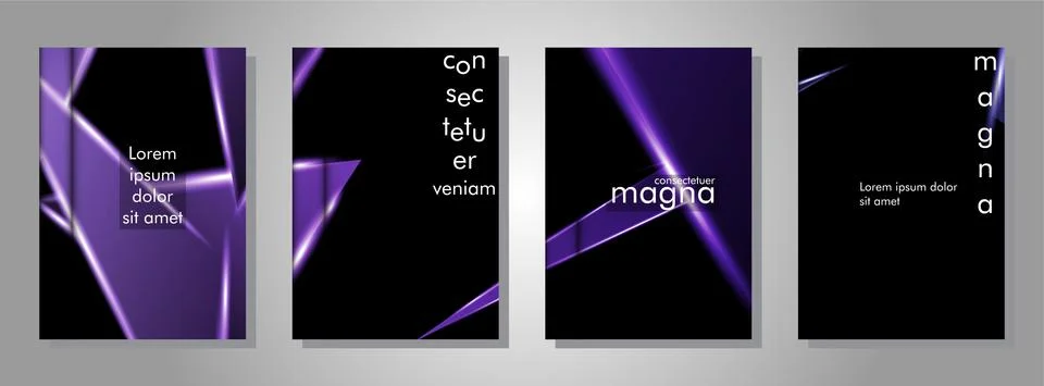 Minimal cover design. Triangular shape vector design background. Applicable f Stock Illustration