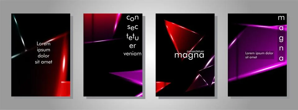 Minimal cover design. Triangular shape vector design background. Applicable f Stock Illustration