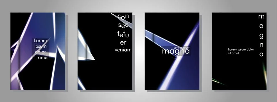 Minimal cover design. Triangular shape vector design background. Applicable f Stock Illustration