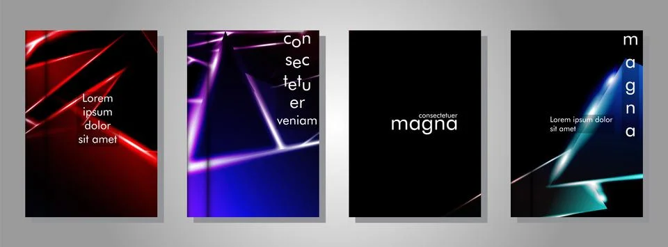 Minimal cover design. Triangular shape vector design background. Applicable f Stock Illustration