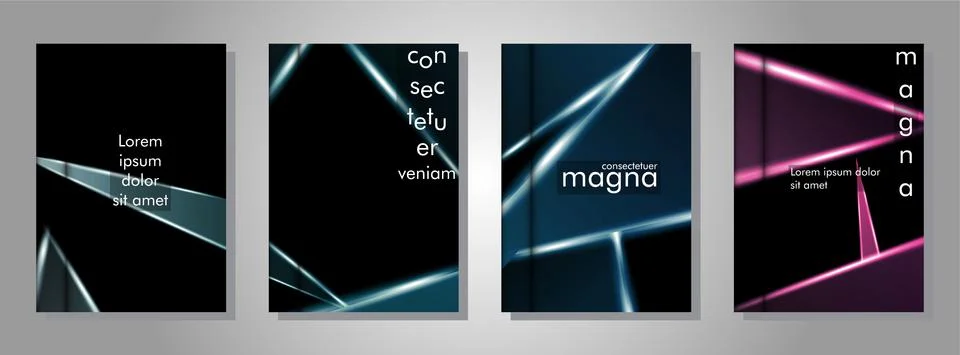 Minimal cover design. Triangular shape vector design background. Applicable f Stock Illustration