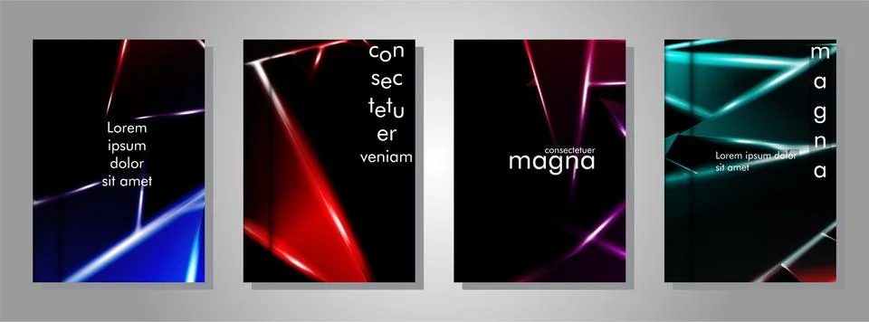 Minimal cover design. Triangular shape vector design background. Applicable f Stock Illustration