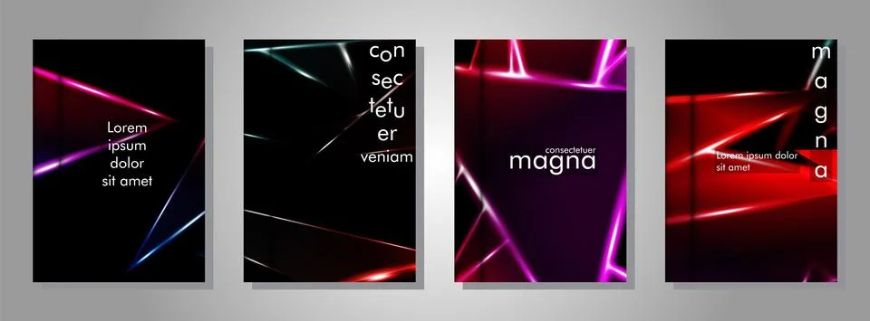 Minimal cover design. Triangular shape vector design background. Applicable f Stock Illustration