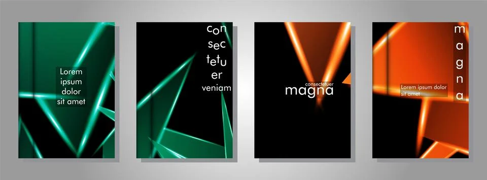 Minimal cover design. Triangular shape vector design background. Applicable f Stock Illustration