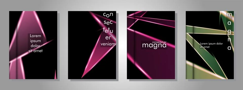 Minimal cover design. Triangular shape vector design background. Applicable f Stock Illustration