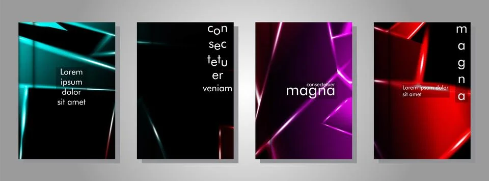 Minimal cover design. Triangular shape vector design background. Applicable f Stock Illustration