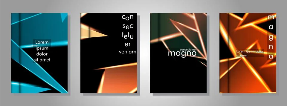 Minimal cover design. Triangular shape vector design background. Applicable f イラスト素材