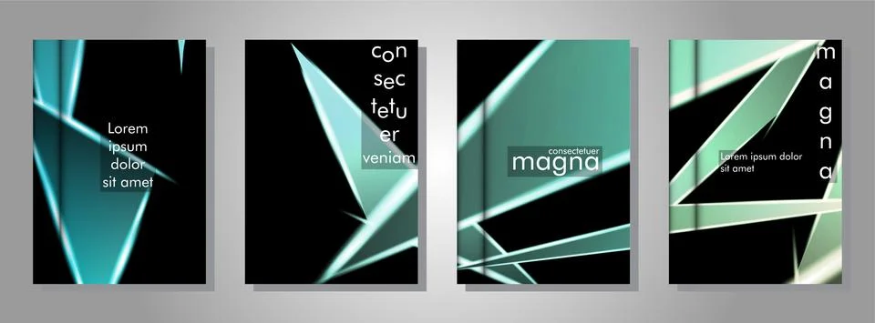 Minimal cover design. Triangular shape vector design background. Applicable f Stock Illustration