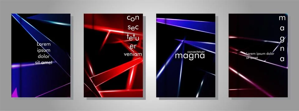 Minimal cover design. Triangular shape vector design background. Applicable f Illustrazione stock