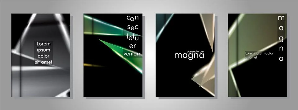 Minimal cover design. Triangular shape vector design background. Applicable f Stock Illustration