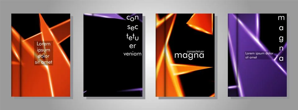 Minimal cover design. Triangular shape vector design background. Applicable f Stock Illustration