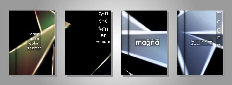 Minimal cover design. Triangular shape vector design background. Applicable f Stock Illustration