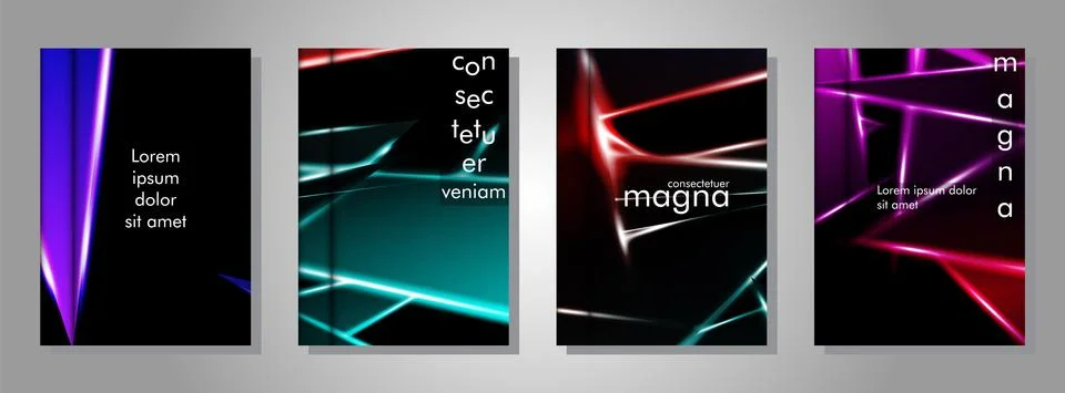 Minimal cover design. Triangular shape vector design background. Applicable f Stock Illustration