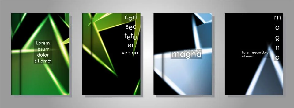 Minimal cover design. Triangular shape vector design background. Applicable f Stock Illustration