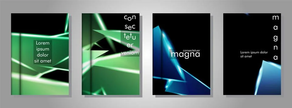 Minimal cover design. Triangular shape vector design background. Applicable f Stock Illustration