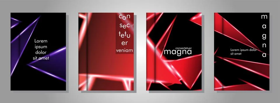 Minimal cover design. Triangular shape vector design background. Applicable f Stock Illustration