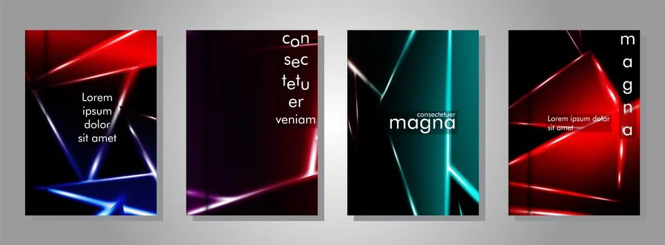 Minimal cover design. Triangular shape vector design background. Applicable f Stock Illustration