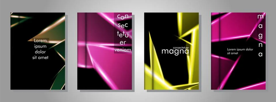 Minimal cover design. Triangular shape vector design background. Applicable f Stock Illustration