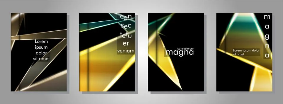 Minimal cover design. Triangular shape vector design background. Applicable f Stock Illustration