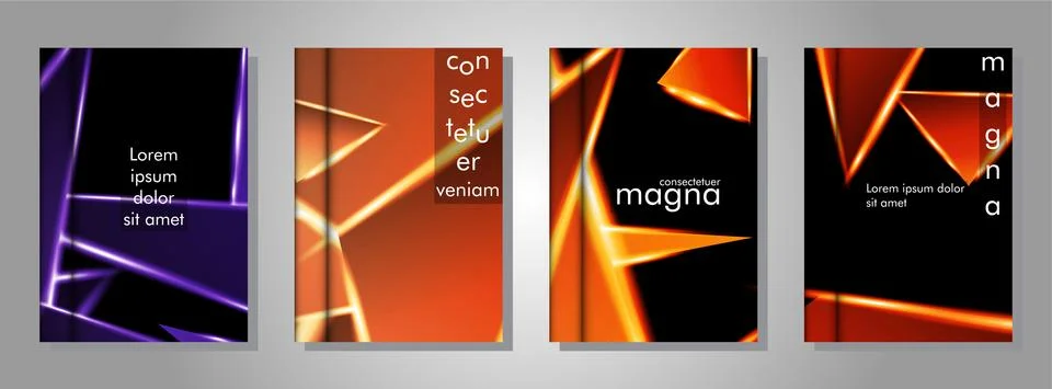 Minimal cover design. Triangular shape vector design background. Applicable f Stock Illustration