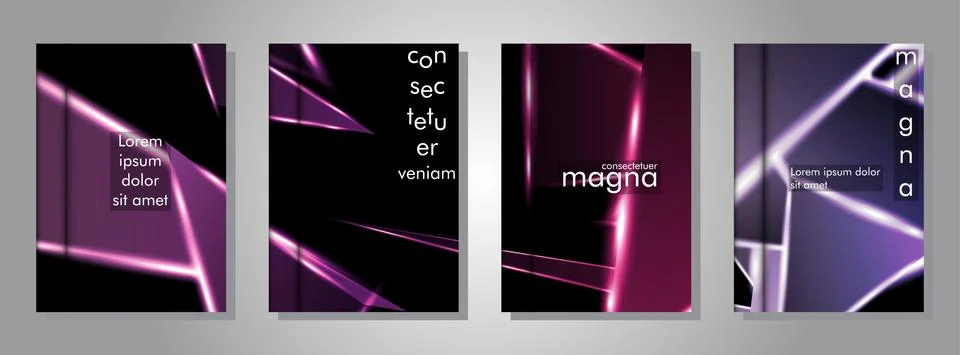 Minimal cover design. Triangular shape vector design background. Applicable f Stock Illustration