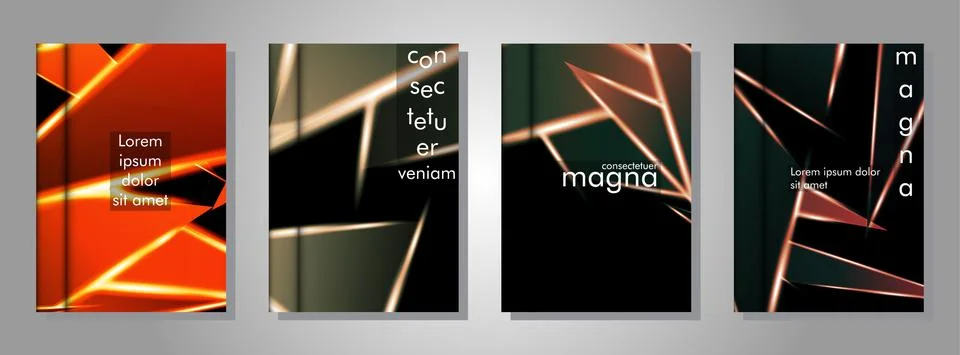 Minimal cover design. Triangular shape vector design background. Applicable f Stock Illustration